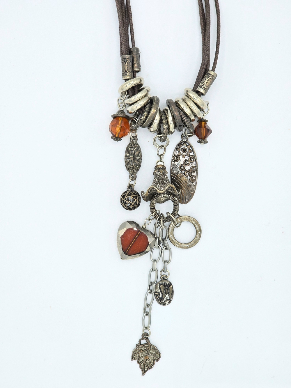 Vintage Bohemian Multi-Cord Charm Necklace